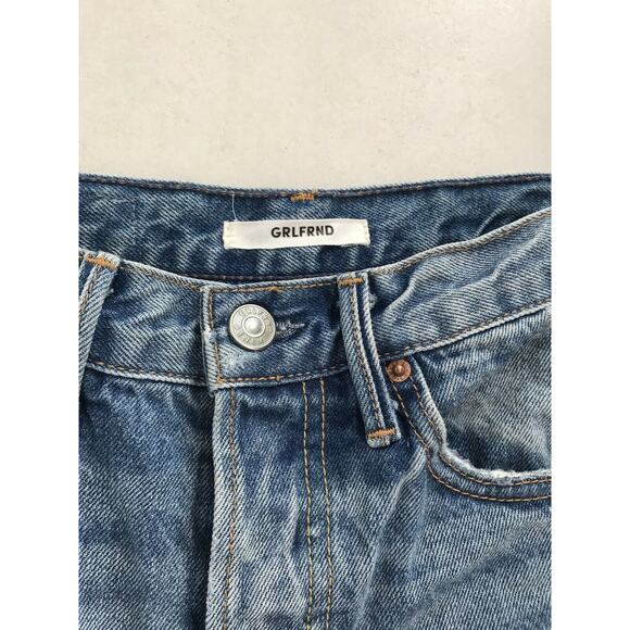 Grlfrnd Karolina High Waist Distressed Cut Off Frayed Denim Jeans - Picture 6 of 10